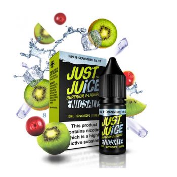 Just Juice - Nic Salt - Kiwi, Cranberry on Ice